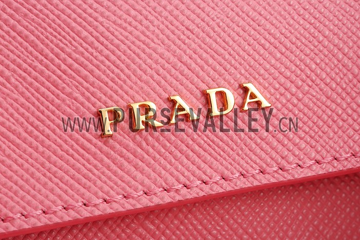 Prada Saffiano Double Tote Pink
