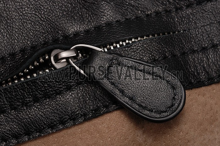Bottega Veneta Intrecciato Nappa Top Large Handle Black Bag