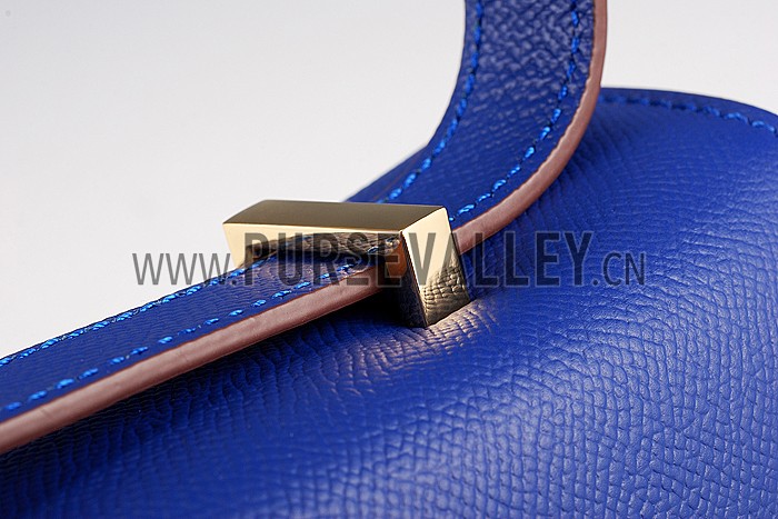 Hermes Constance Elan Blue Electric With Gold Hardware 608122