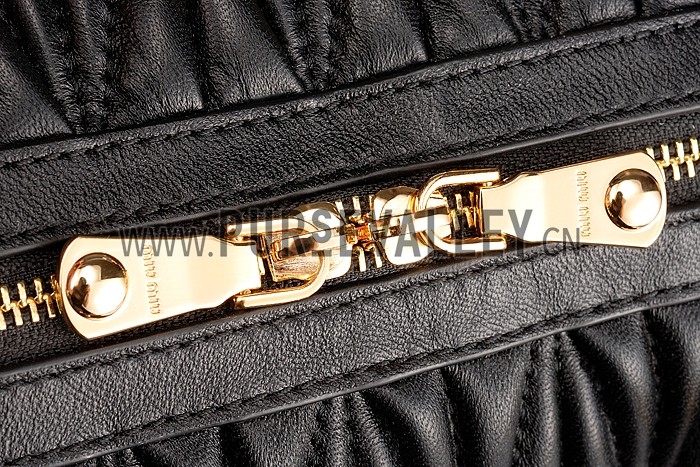 Miu Miu Matelasse Top Handle Large Black