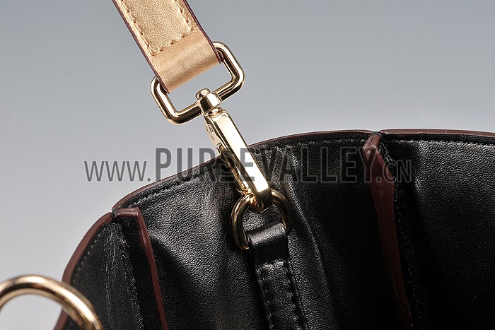 Diorissimo Medium Dark Gold and Black City Bag