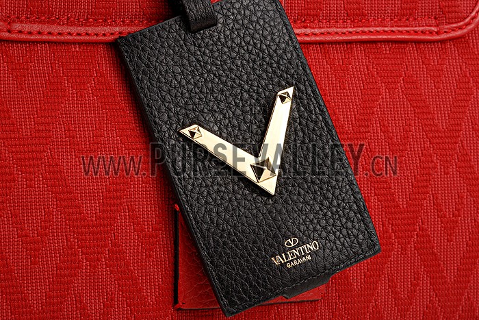 Valentino Viva Valentino Fabric B-Rockstud Bag Red