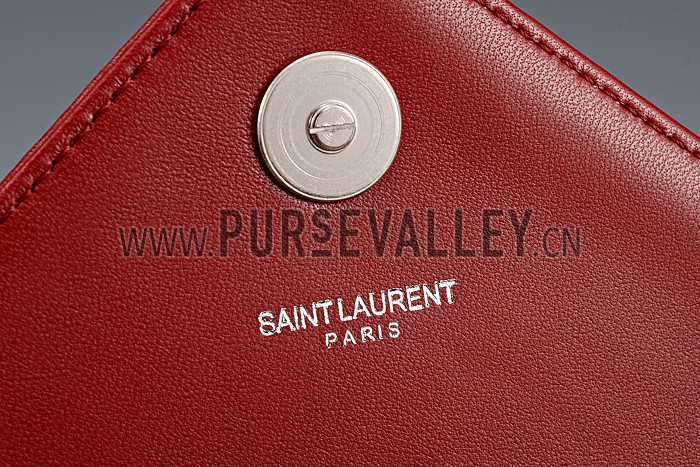 Saint Laurent College Monogram Medium Bag Dark Red