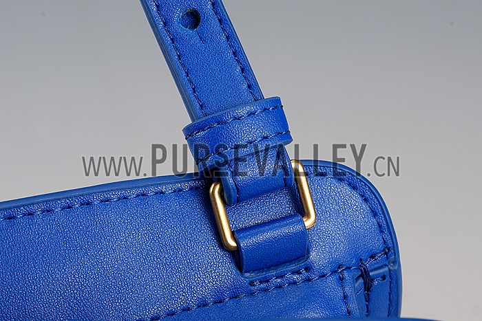 Saint Laurent Monogram Cabas Small Leather Bag Blue