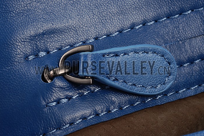 Bottega Veneta Two Toned Light Blue and Blue Intrecciato Nappa Bag