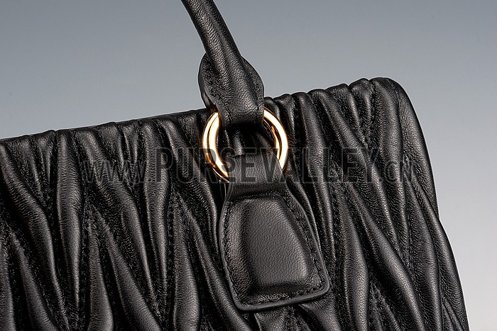 Miu Miu Matelasse Tote Black