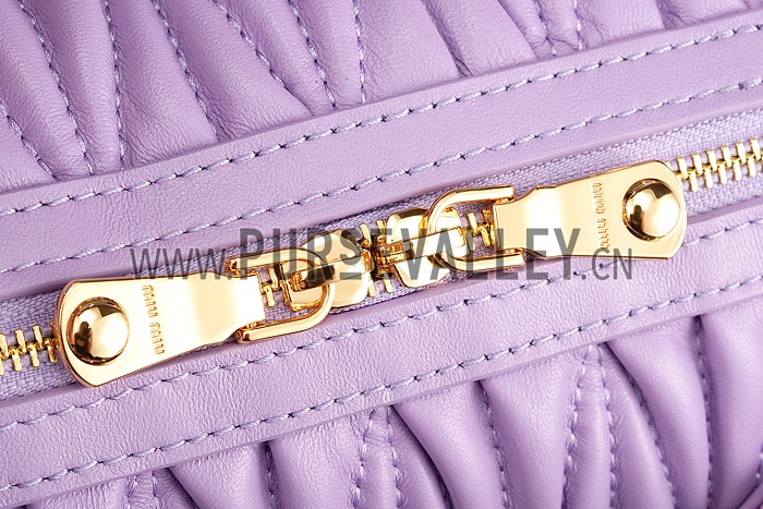 Miu Miu Matelasse Top Handle Large Purple