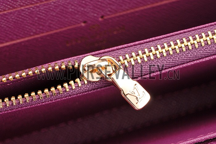 Louis Vuitton Monogram Totem Zippy Wallet Plum