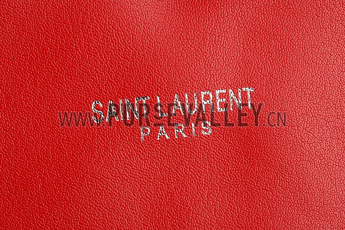 Saint Laurent College Matelasse Large Bag Red