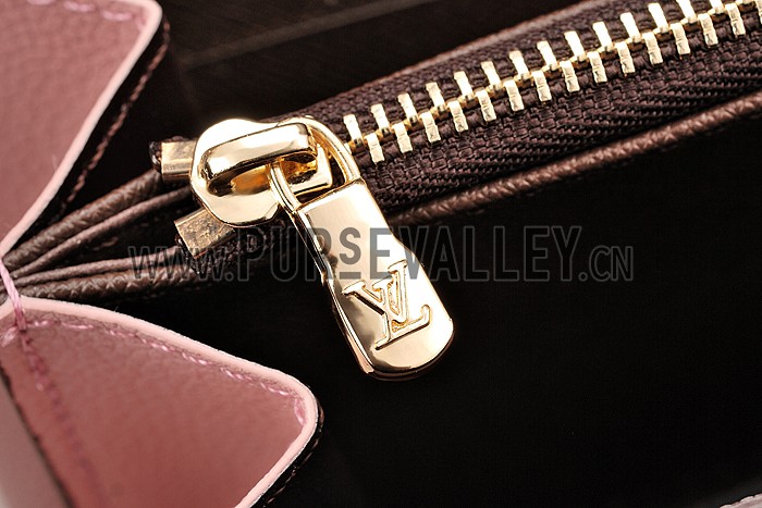 Louis Vuitton Damier Ebene Normandy Wallet Pink 18926655