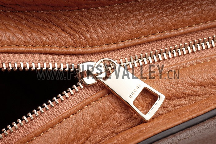 Gucci Swing Tan Leather Tote Small