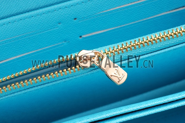 Louis Vuitton Monogram V Motif Zippy Wallet Blue