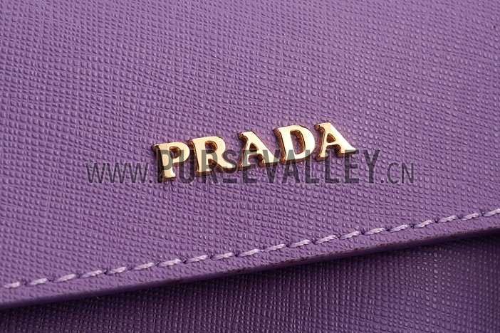 Prada Saffiano Double Tote Light Purple