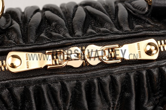 Miu Miu Matelasse Doctor Black Bag