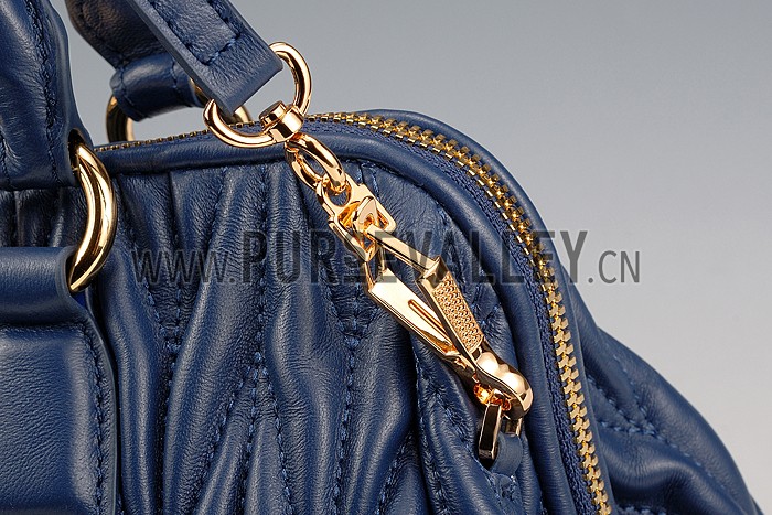 Miu Miu Matelasse Doctor Dark Blue Bag