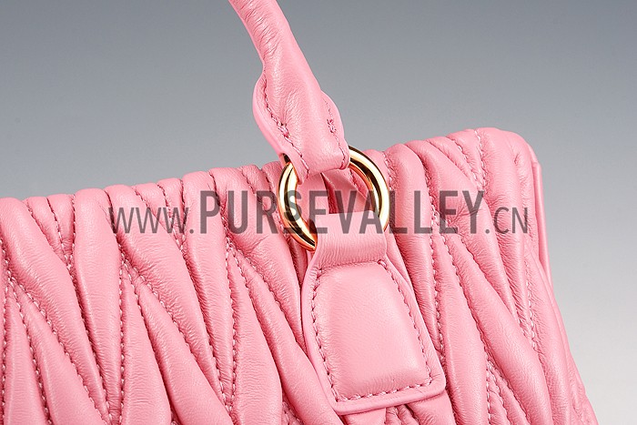 Miu Miu Matelasse Tote Pink