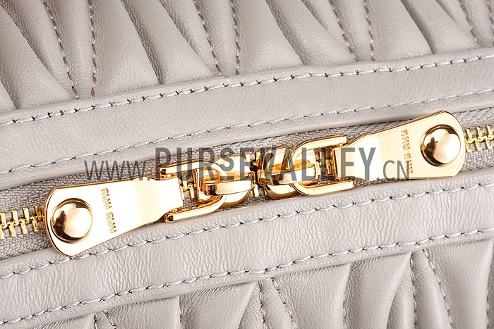 Miu Miu Matelasse Top Handle Large Grey