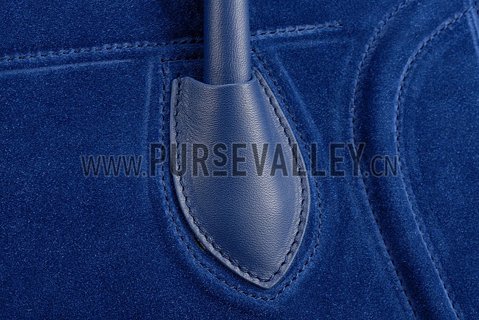 Celine Phantom Luggage Suede Leather Blue