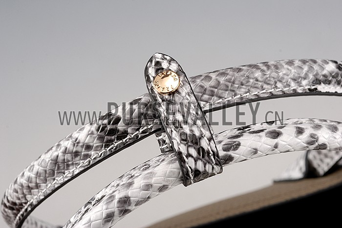 Prada Double Tote Grey With Python Handles