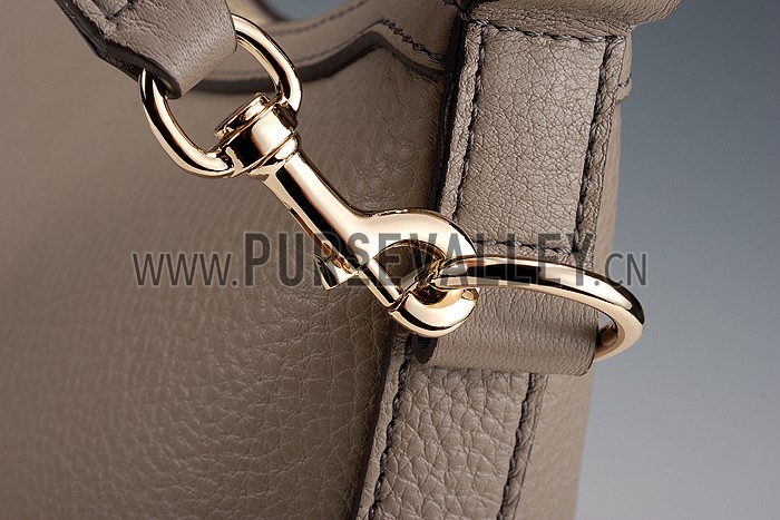 Gucci Miss GG Leather Hobo Grey