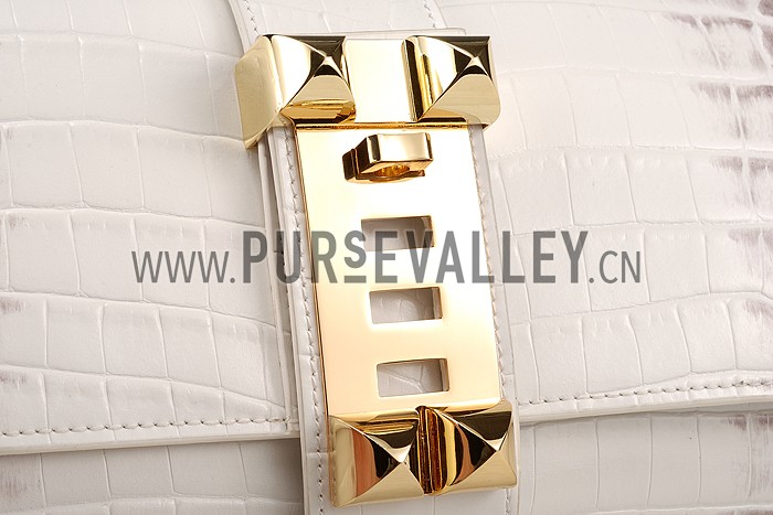 Hermes Medor Crocodile Leather Himalayan Clutch 18926681