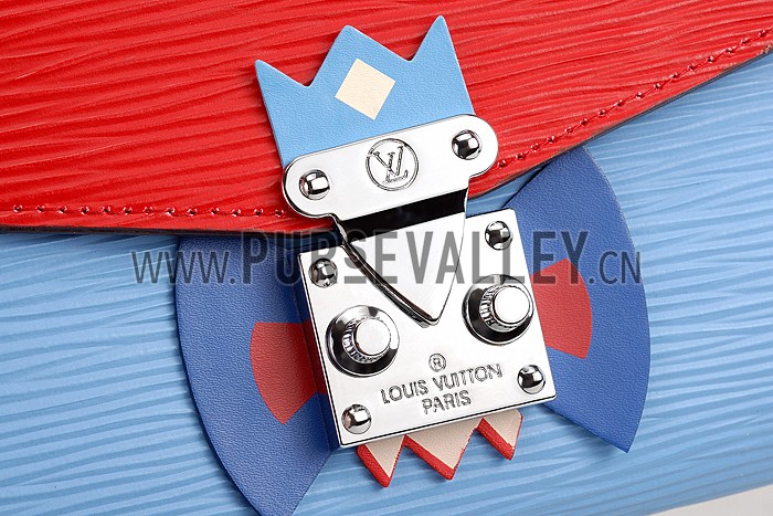Louis Vuitton Tribal Mask Chaine Wallet Epi Red Blue
