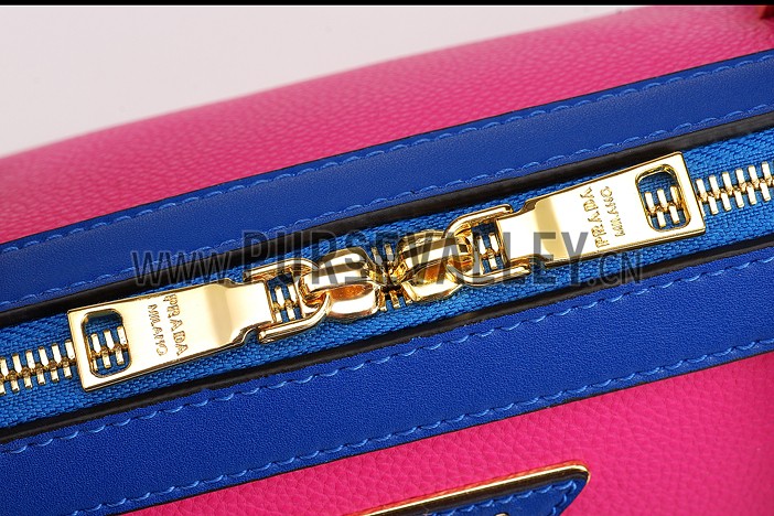 Prada Shoulder Handbag Fuchsia and Blue