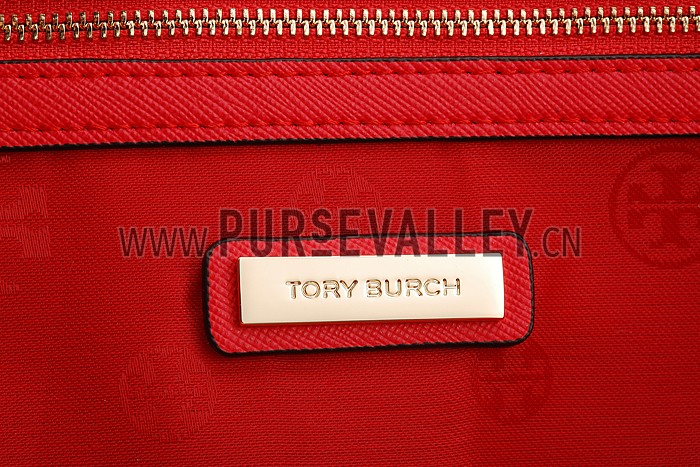 Tory Burch Robinson Double Zip Red Tote