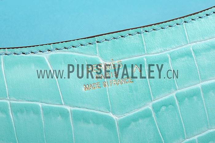 Hermes Constance Crocodile Leather Celeste 608107