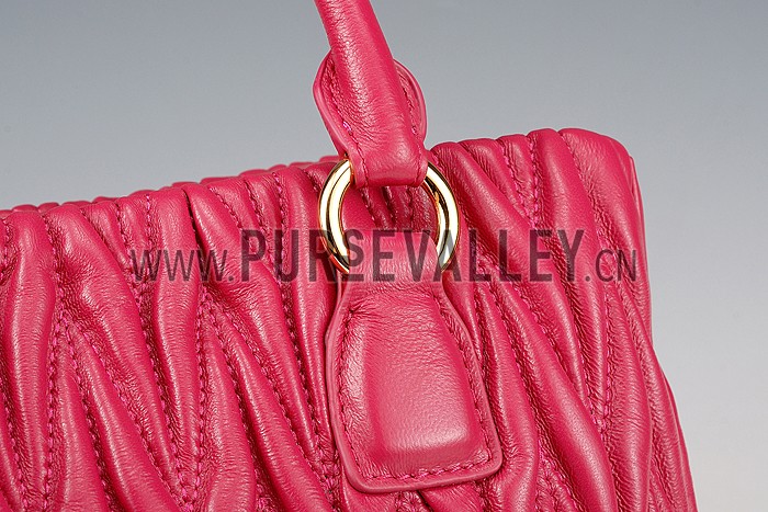 Miu Miu Matelasse Tote Rose Pink