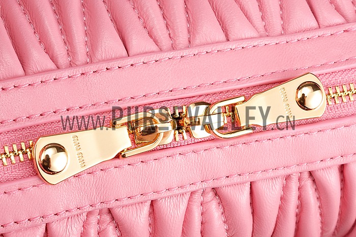 Miu Miu Matelasse Top Handle Large Pink