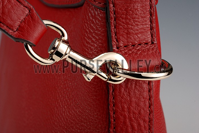 Gucci Miss GG Leather Hobo Dark Red