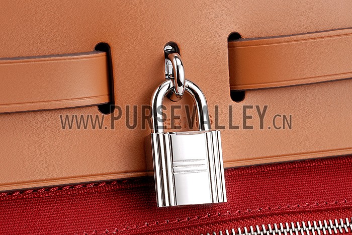 Hermes Herbag Dark Red