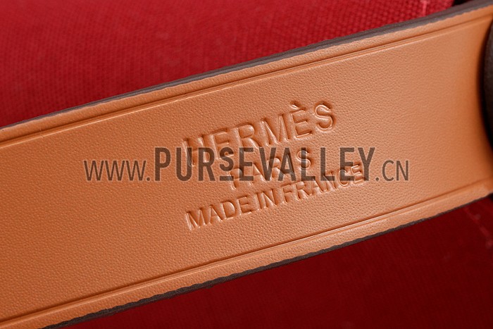 Hermes Herbag Tote Dark Red