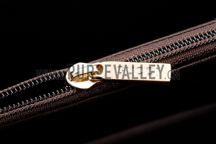 Gucci Supreme Canvas Wallet With Brown Leather Trim