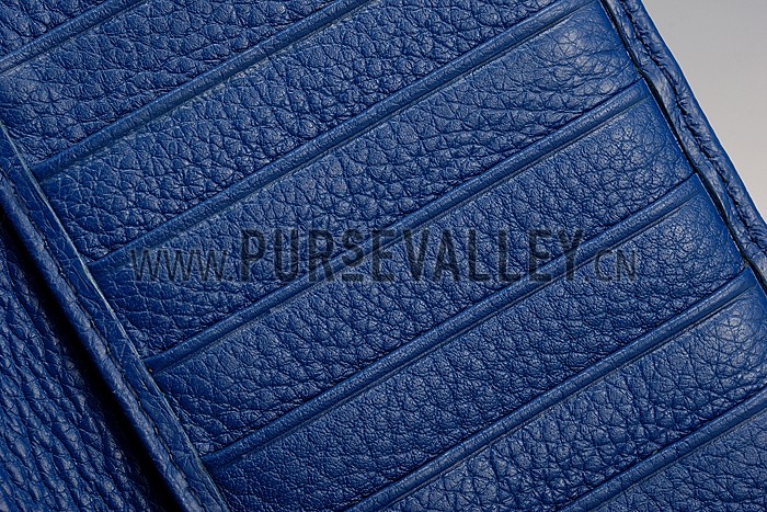 Gucci Long Wallet Blue Leather