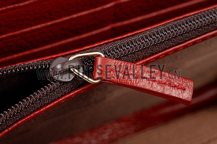 Gucci Vintage Web GG Canvas Wallet Red