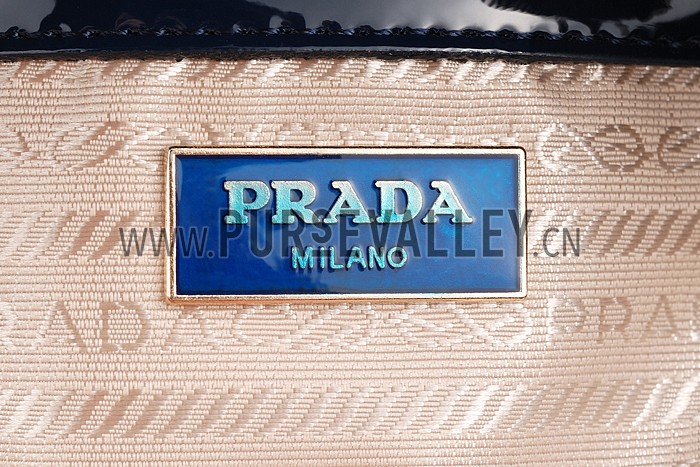 Prada Promenade Crocodile Leather Bag Dark Blue