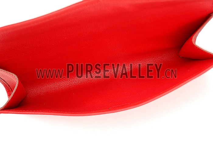 Hermes Jige Elan 29 Red Clutch 608014