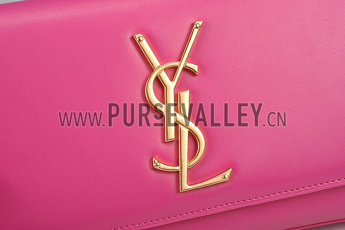 Saint Laurent Classic Monogram Clutch Fuchsia 608325