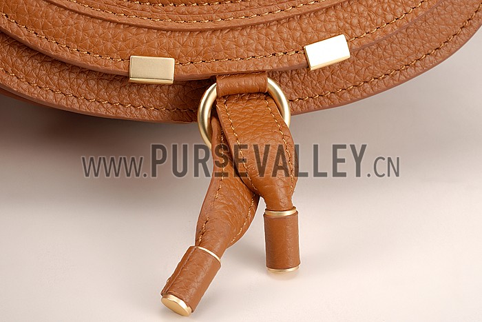 Chloe Marcie Flap Small Shoulder Bag Tan