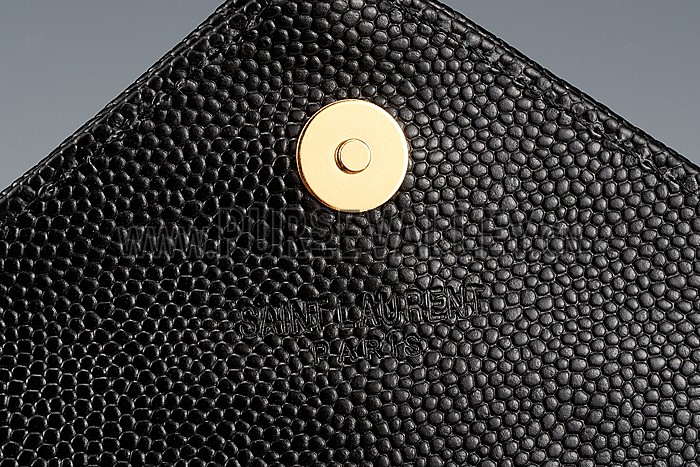 Saint Laurent Monogram Wallet On Chain Black