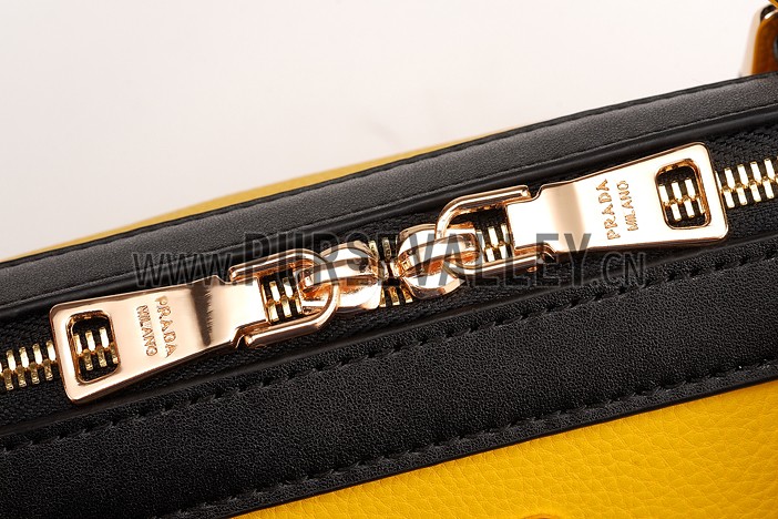 Prada Shoulder Handbag Yellow and Black