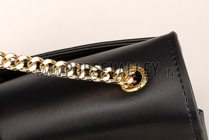 Saint Laurent Medium Fringed Leather Satchel Black