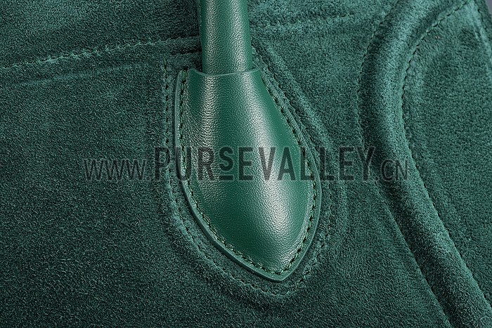 Celine Phantom Luggage Suede Leather Green