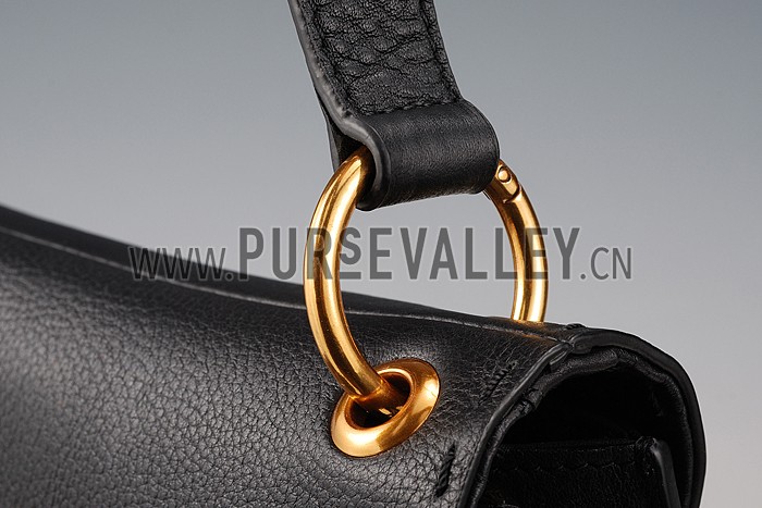 Gucci Marmont Leather Shoulder Bag Black