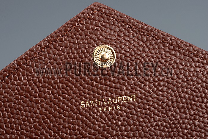 Saint Laurent Classic Monogramme Chain Wallet Brown