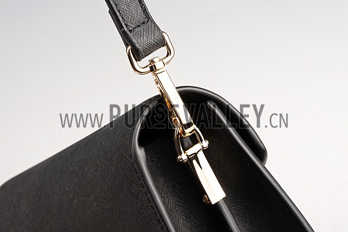 Prada Saffiano Leather Lux Small Black Bag