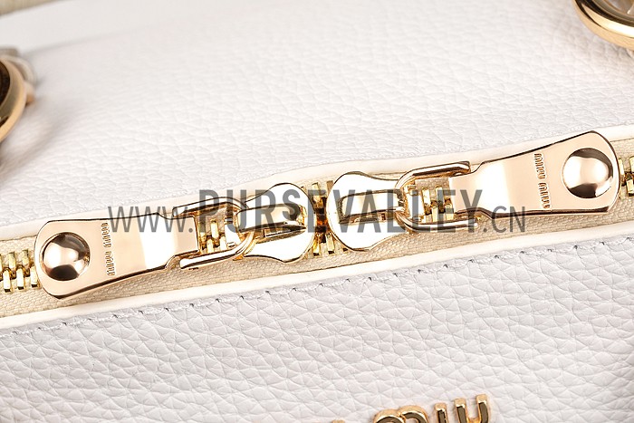 Miu Miu Satchel White and Gold