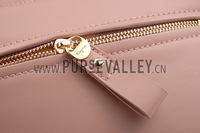 Salvatore Ferragamo Sofia Mini Leather Tote Beige